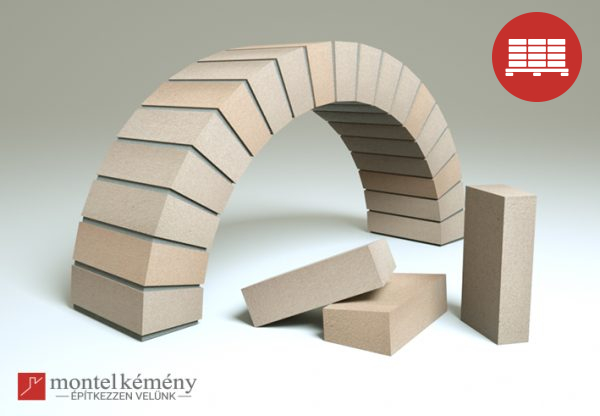 Refrasil samott ék tégla (K16) 250x123x73/57 mm – Komplett raklap (303 db) - Image 2